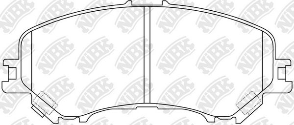 Комплект гальмівних накладок, дискове гальмо, Nibk PN2804