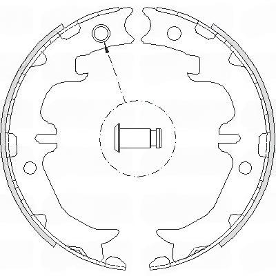 Комплект гальмівних колодок, стоянкове гальмо, Remsa 4742.00