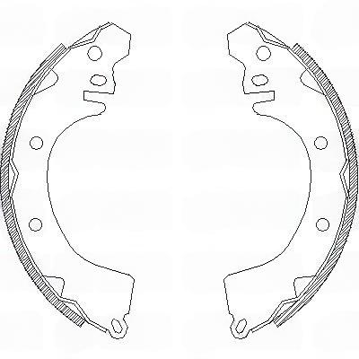 Комплект гальмівних колодок, Remsa 4370.00