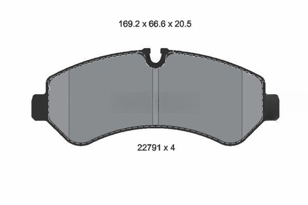 Комплект гальмівних накладок, дискове гальмо, Textar 2279101