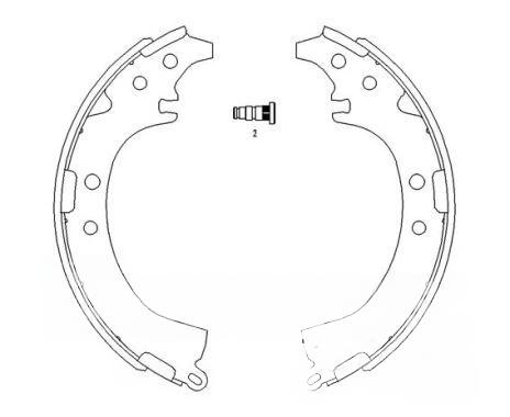 Комплект гальмівних колодок, Nipparts J3502050