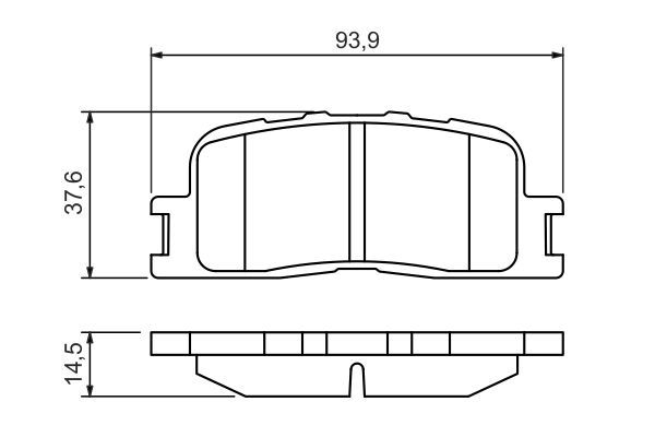 Комплект гальмівних накладок, дискове гальмо, TOYOTA CAMRY (_V20), CAMRY (_V30) задн., Bosch 0986494359