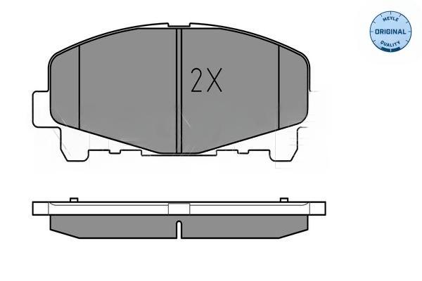 Комплект гальмівних накладок, дискове гальмо, Meyle 0252476616