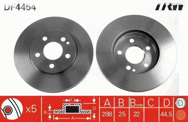 Гальмівний диск, Trw DF4454