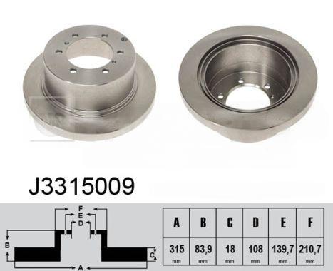 Гальмівний диск, Nipparts J3315009