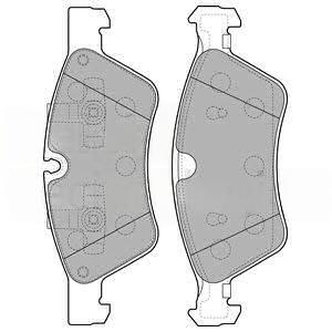 Комплект гальмівних накладок, дискове гальмо, Delphi LP2125