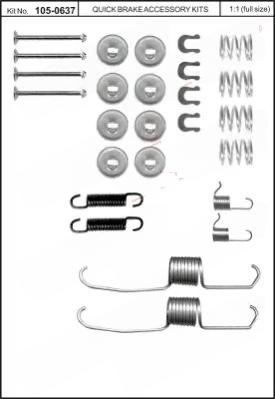 Комплект приладдя, гальмівна колодка, TOYOTA CAMRY, CARINA E, CARINA II, CELICA, COROLLA, COROLLA FX, CORONA, PASEO, STARLET 1.0-2.5 02.83-01.02