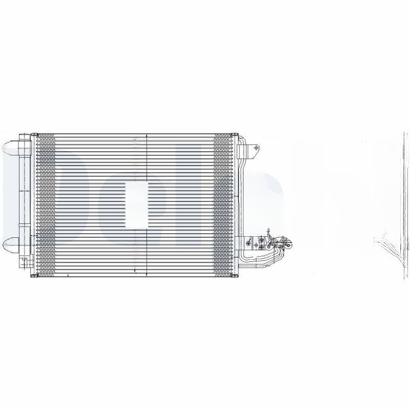 Конденсатор, система кондиціонування повітря, VW радіатор кондиціонера (випарник) Audi A3,Skoda Octavia II,SuperB,Caddy III,Golf V,VI,Touran, Delphi