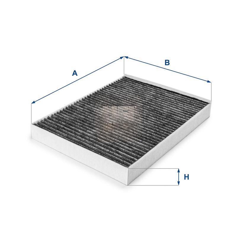 Фільтр, повітря у салоні, 36мм, вугільний фільтр, VAG/PORSCHE Q7/TOUAREG/CAYENNE 07- угольный, Ufi 54.148.00