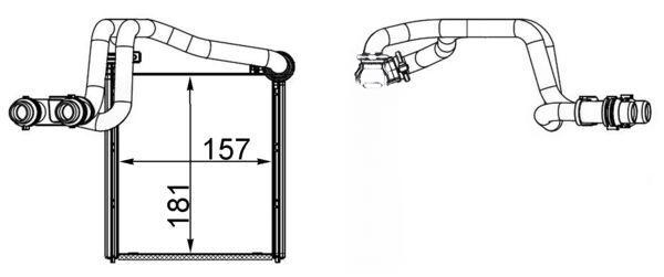 Теплообмінник, система опалення салону, Mahle AH252000S
