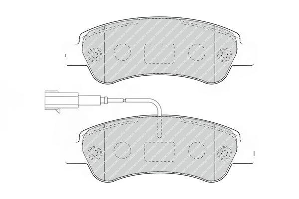 Комплект гальмівних накладок, дискове гальмо, Ferodo FVR4910