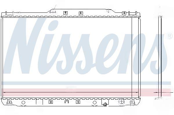 Радіатор, система охолодження двигуна, TOYOTA CAMRY (XV1) (91-) 2.2 i 16V, Nissens 64769A