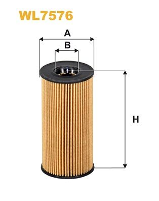 Оливний фільтр, фільтрувальний елемент, Nissan Qashqai II, X-Trail III, Renault Kadjar, Scenic IV, Talisman Wix Filters (WL7576), Wix Filters WL7576