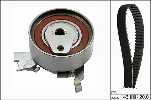 Комплект зубчастих ременів, OPEL ASTRA F/OMEGA B/KADETT E/VECTRA B -03 1.6-2.0, Ina 530014710