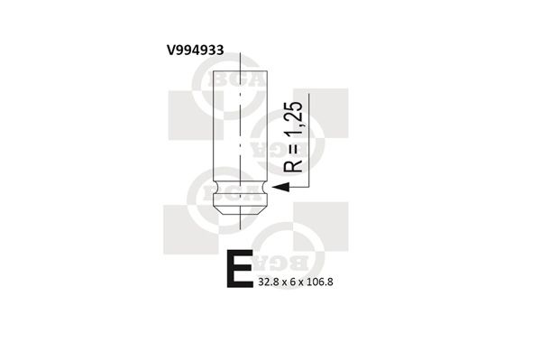 Впускний клапан, Bg Automotive V994933