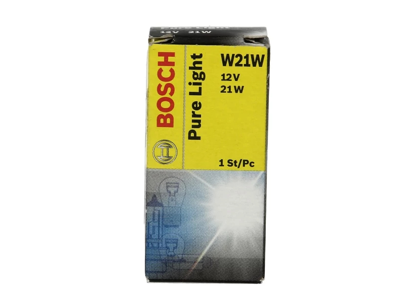 Лампа розжарювання, вказівник повороту, 21Вт, w21w, виконання цоколя W3x16d, Bosch 1987302251