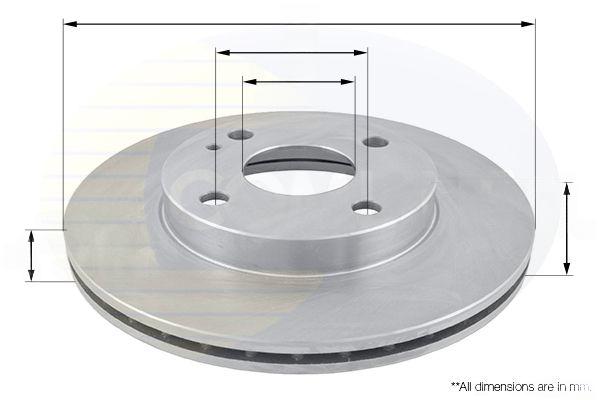 Гальмівний диск, з внутрішньою вентиляцією, 235мм, кількість отворів 4, Comline ADC0412V