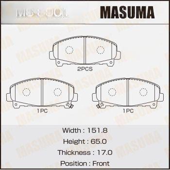 Комплект гальмівних колодок, Masuma MS-8901