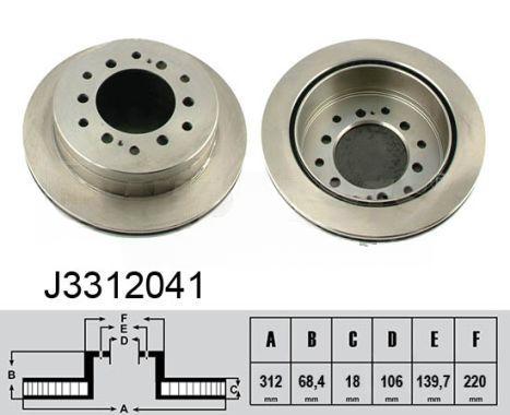 Гальмівний диск, Nipparts J3312041