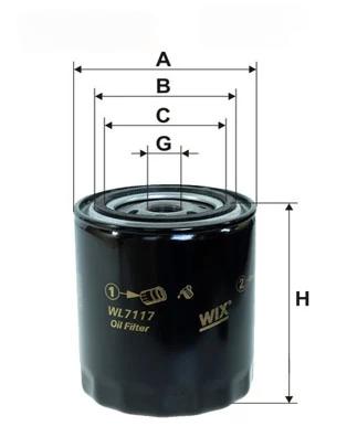 Оливний фільтр, Wix Filters WL7117