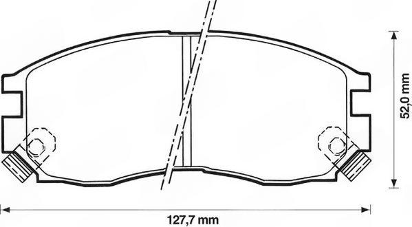 Комплект гальмівних накладок, дискове гальмо, Jurid 572381J