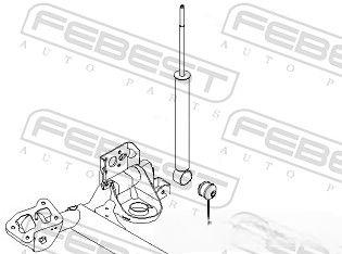Втулка, амортизатор, Febest CHAB-AVERS