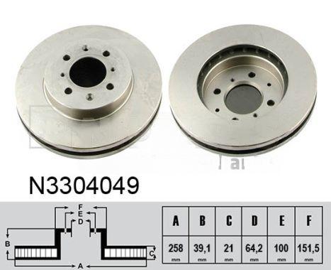 Гальмівний диск, Nipparts N3304049