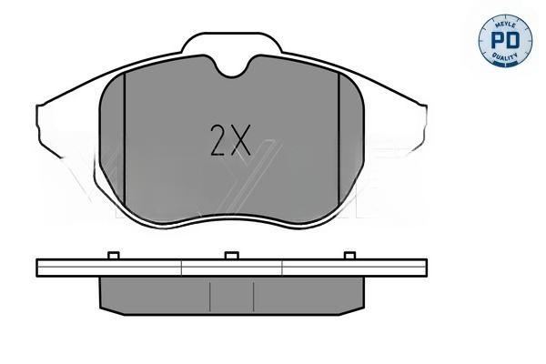Комплект гальмівних накладок, дискове гальмо, Meyle 0252340220PD