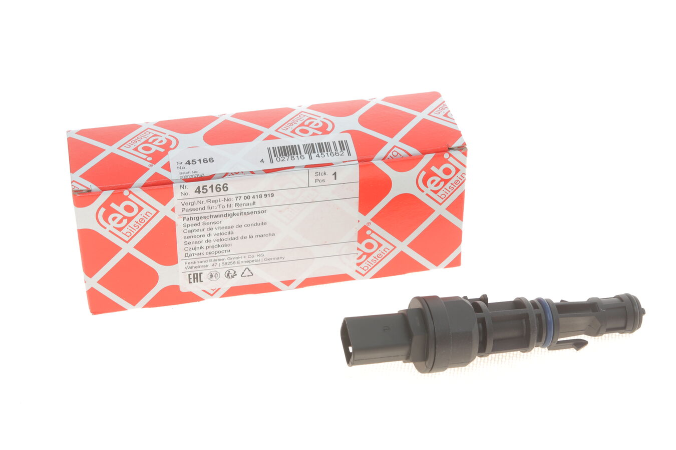 Датчик, швидкість, Renault Clio Kangoo Laguna Megane 1.2-2.2 93-, Febi Bilstein 45166