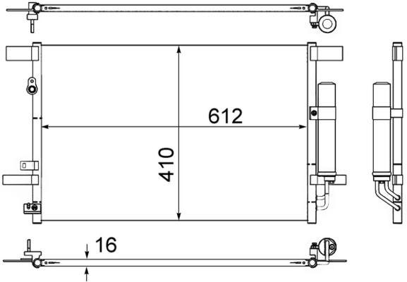 Конденсатор, система кондиціонування повітря, Mahle AC557000S