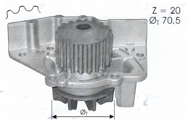 Водяний насос, кільк. зубц. 20, CITROEN/FIAT/LADA/PEUGEOT/SUZUKI ZX/Scudo/Niva/306/Baleno "1,8-2,0 "87-06, Dolz C119