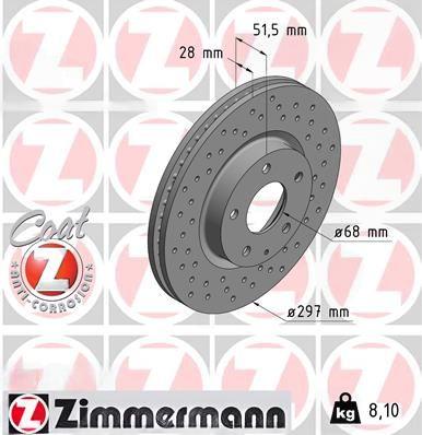 Гальмівний диск, Zimmermann 370.3050.52