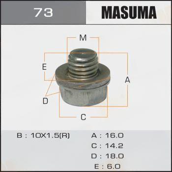 Пробка, оливний піддон, Suzuki/Toyota (73) MASUMA, Masuma 73