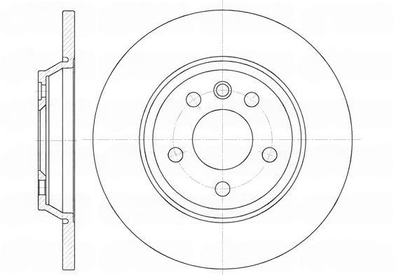 Гальмівний диск, задня вісь, повн., 293,6мм, кількість отворів 5, VW T4, Sharan 00- SEAT FORD (294*13,5), Remsa 6659.00