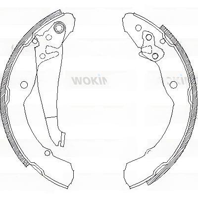 Комплект гальмівних колодок, Woking Z4082.00