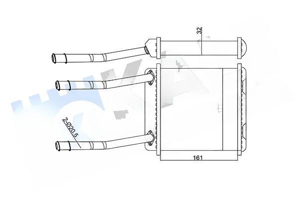 Теплообмінник, система опалення салону, Kale Oto Radyatör 347085