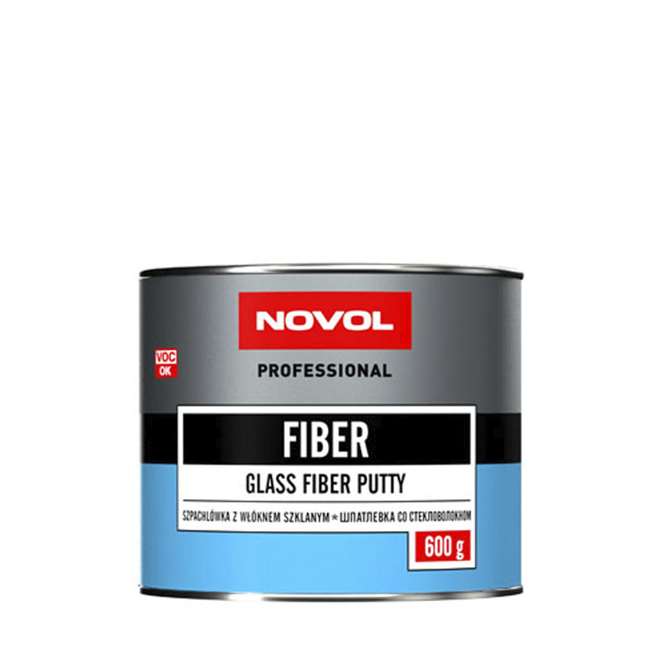 Шпатлевка novol fiber стекл-но 0,6кг (синяя) 1222 (12), Novol 1222