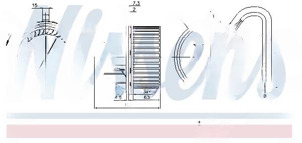 Компресор салону, VW Вентилятор салона T4 90-, Nissens 87155