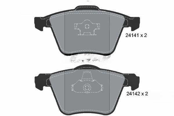 Комплект гальмівних накладок, дискове гальмо, Textar 2414101