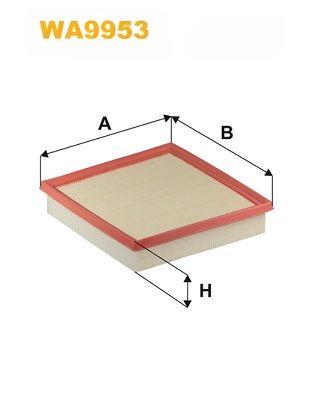 Повітряний фільтр, фільтрувальний елемент, Lexus ES Toyota Camry RAV 4 V 2.0-3.5 17-, Wix Filters WA9953