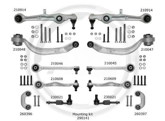 Ремонтний комплект, поперечний важіль підвіски, Audi A4 94-00/A6 97-05/VW Passat B5 00-05, A.B.S. 219901