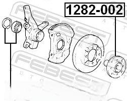 Підшипник колеса, Febest DAC38700037