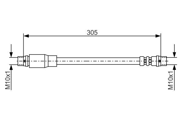 Гальмівний шланг, 305мм, audi a4 (b6/b7), Bosch 1987476171