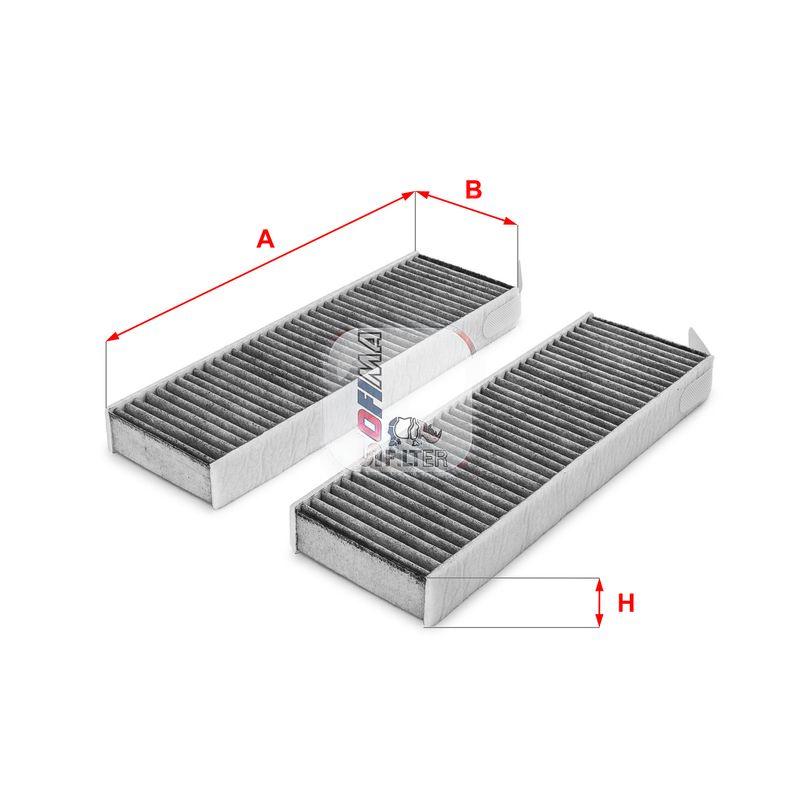 Фільтр, повітря у салоні, 30мм, вугільний фільтр, C4 Picasso/3008/5008 (уголь), Sofima S4172CA