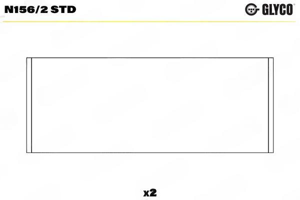 Підшипник кулачкового вала, Glyco N156/2STD