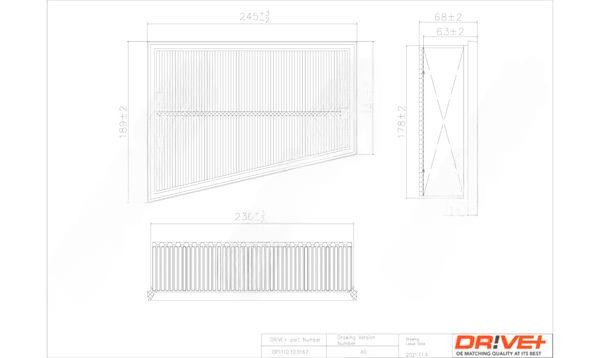 Повітряний фільтр, Dr!Ve+ DP1110.10.0167