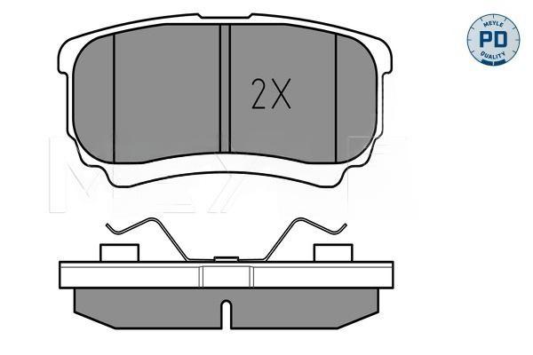 Комплект гальмівних накладок, дискове гальмо, Meyle 0252401416PD