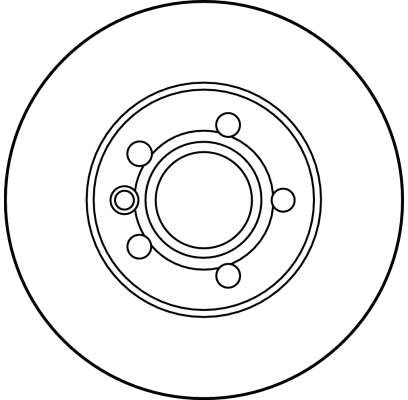 Гальмівний диск, з вентиляцією, 280мм, кількість отворів 5, VW T4, передн., Trw DF2809
