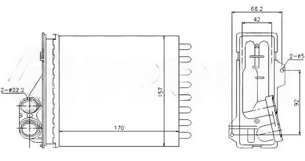 Теплообмінник, система опалення салону, Dacia Logan 04-, Profit 1760-0085