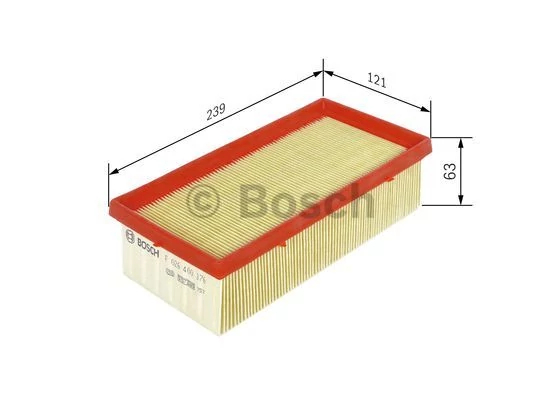 Повітряний фільтр, фільтрувальний елемент, PSA 1.0-1.2 VTi 12-, Bosch F026400376